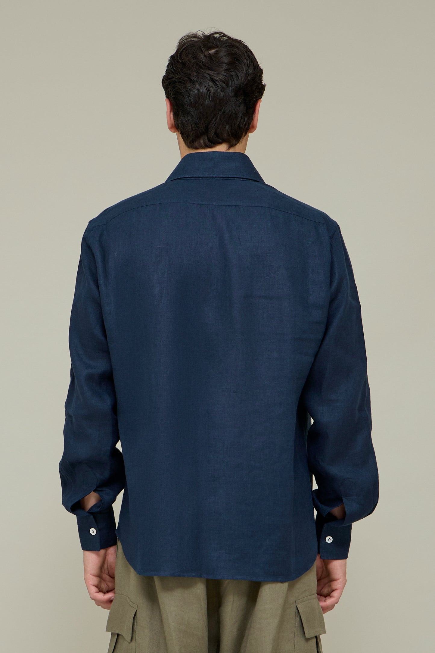 Italiano Linen Shirt - Blue Marina