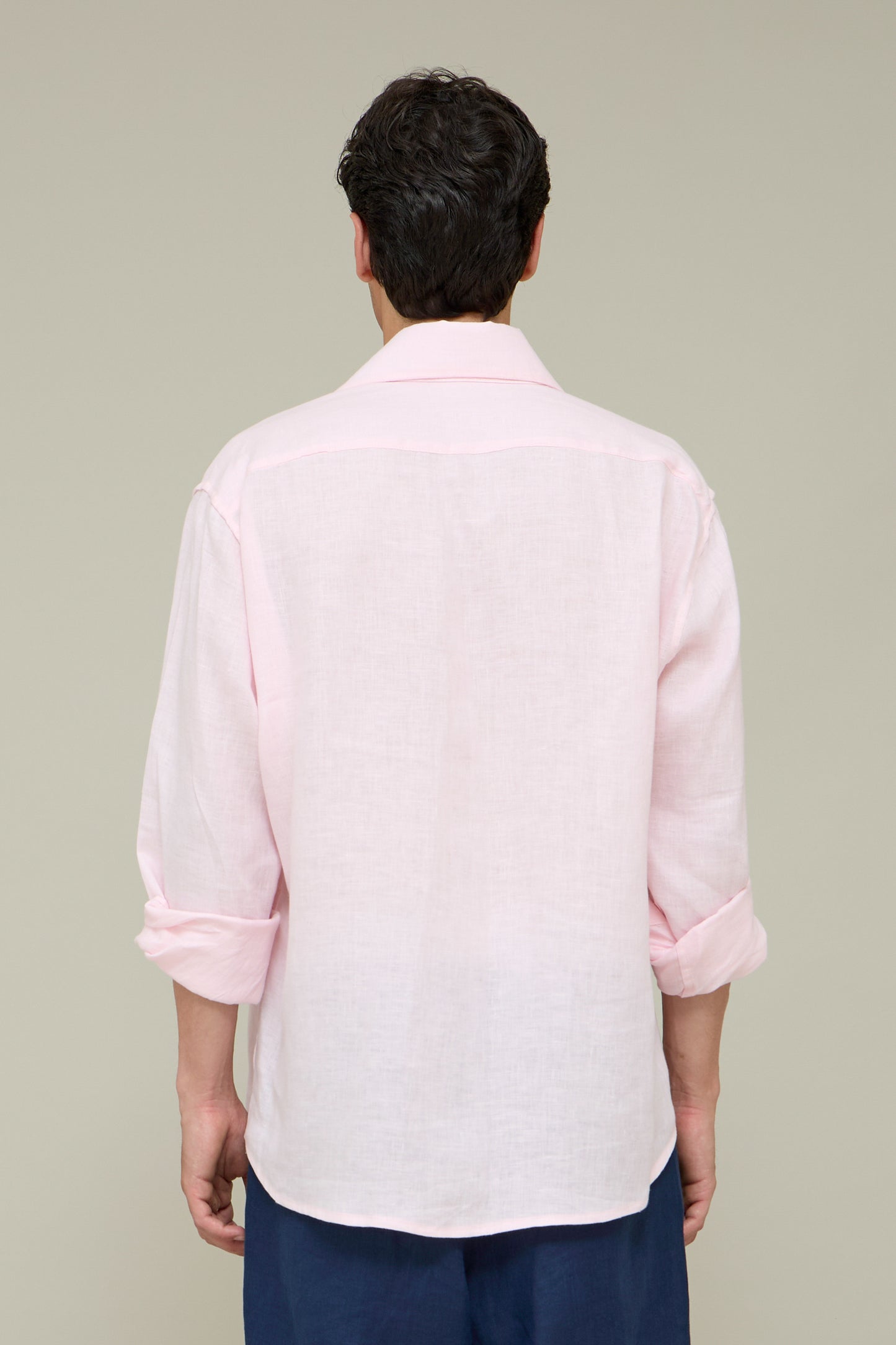 Italiano Linen Shirt - Pink Sand