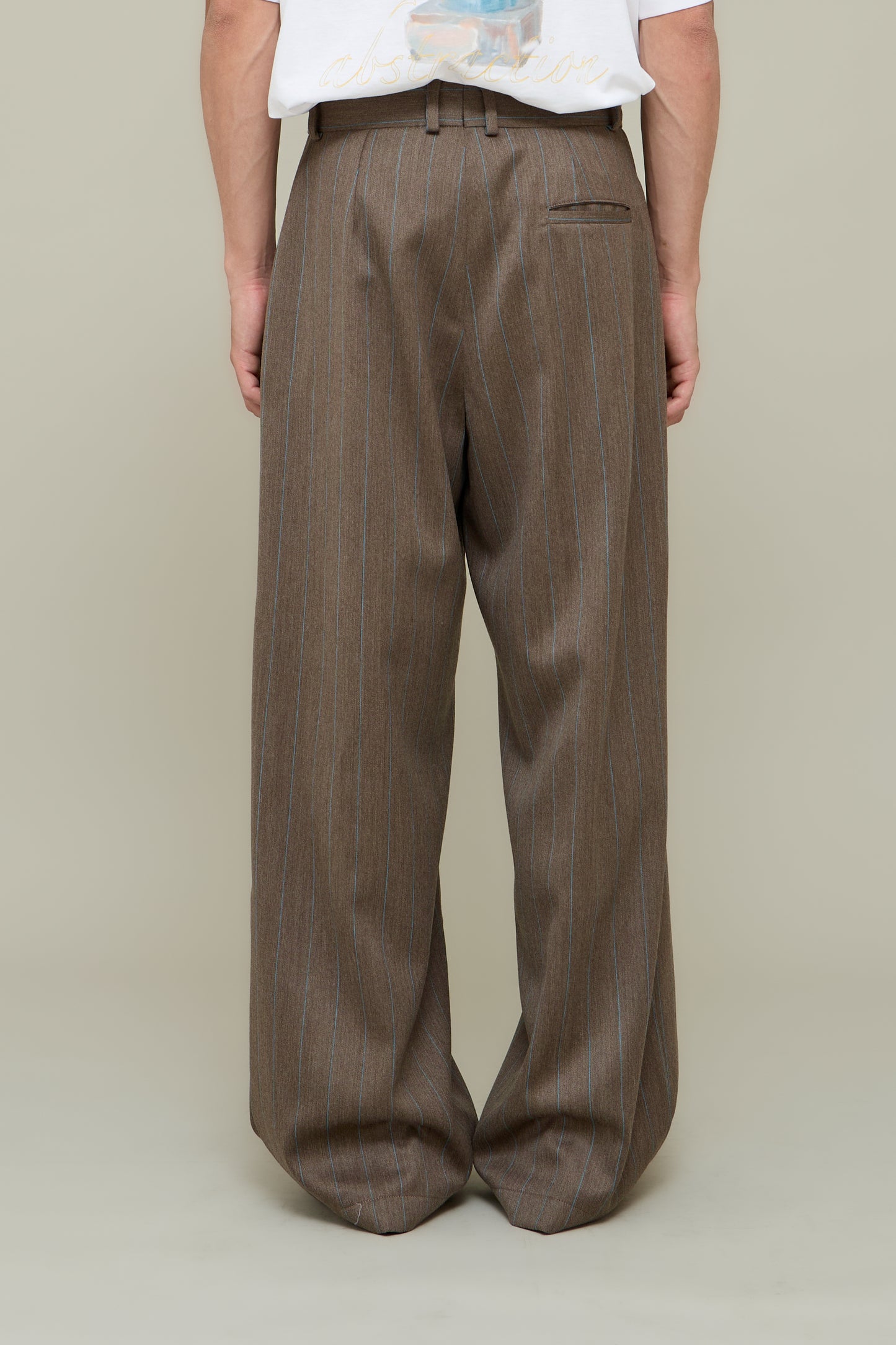Marco Wide Trousers - Efemere Pinstripe