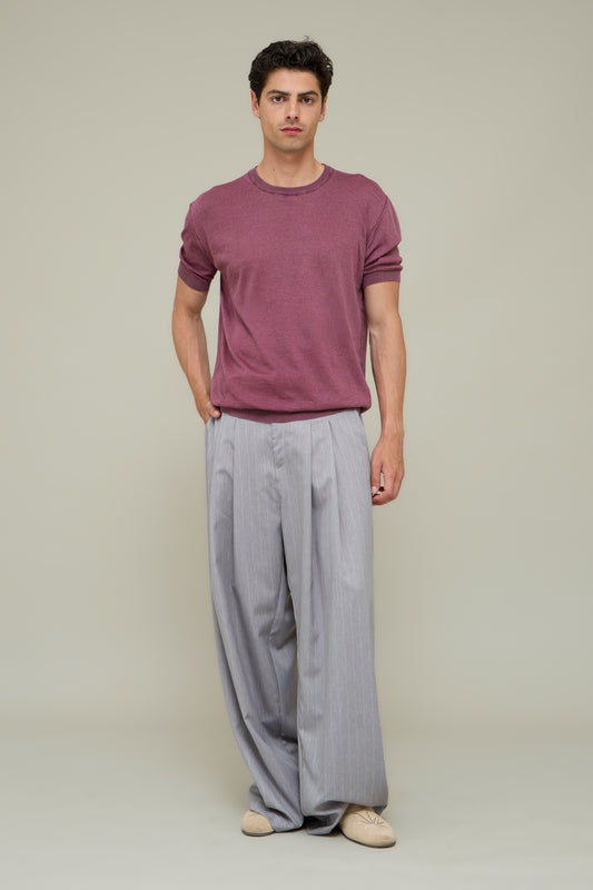 Marco Wide Trousers - Pearled Grey