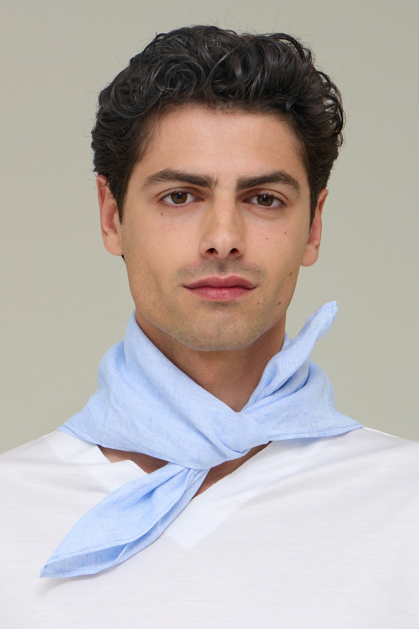 Linen Foulard - Sky Blue