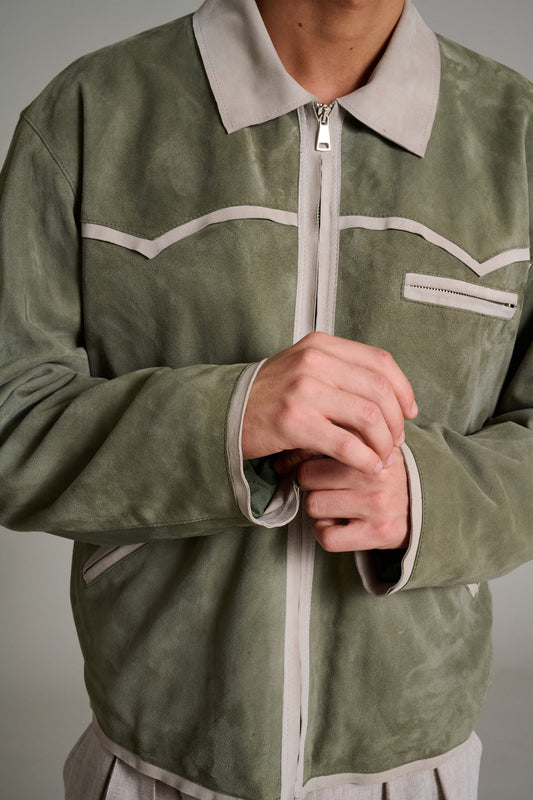 The Salvia Suede Jacket