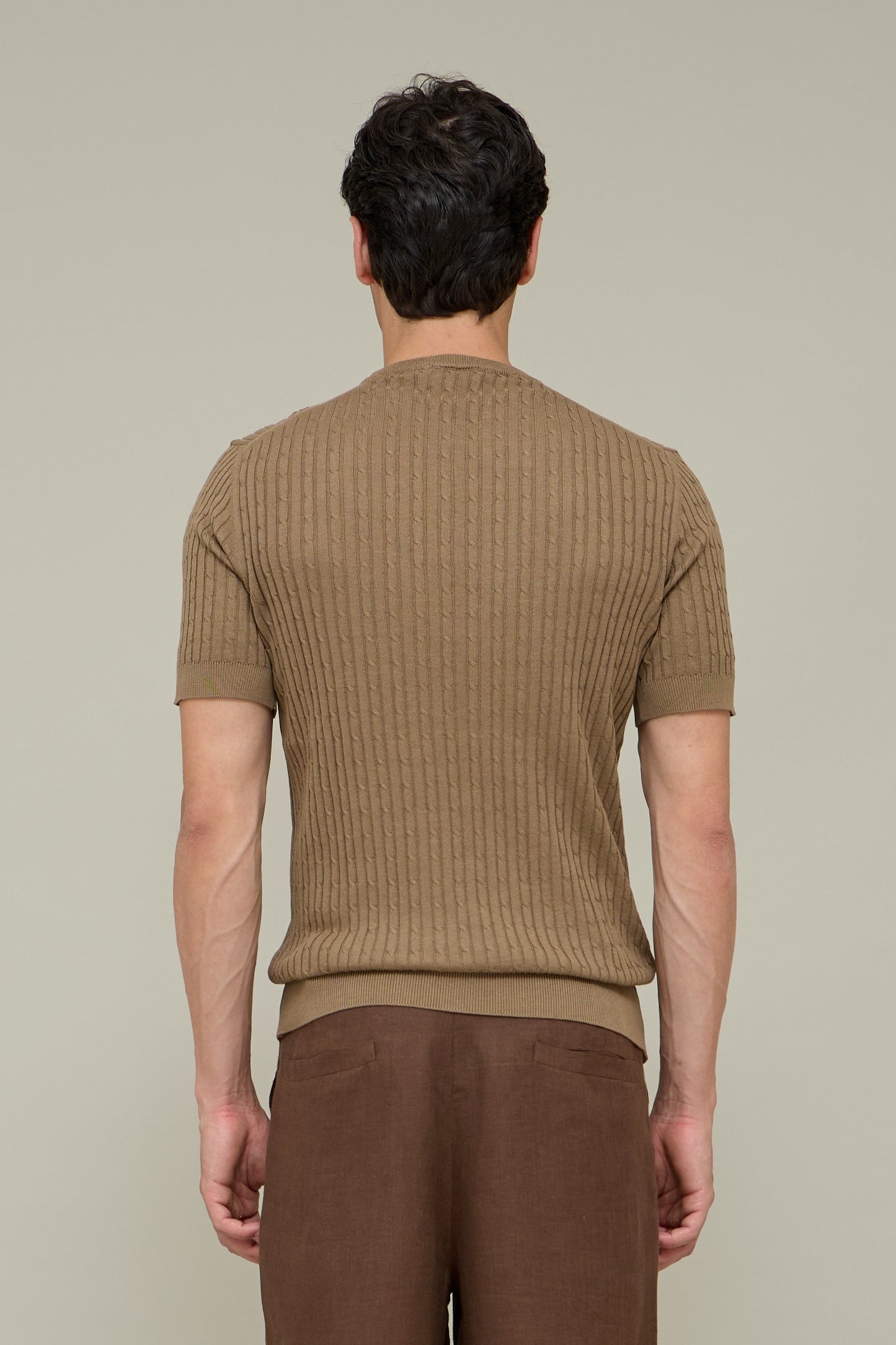 La Treccia Tee - Camel