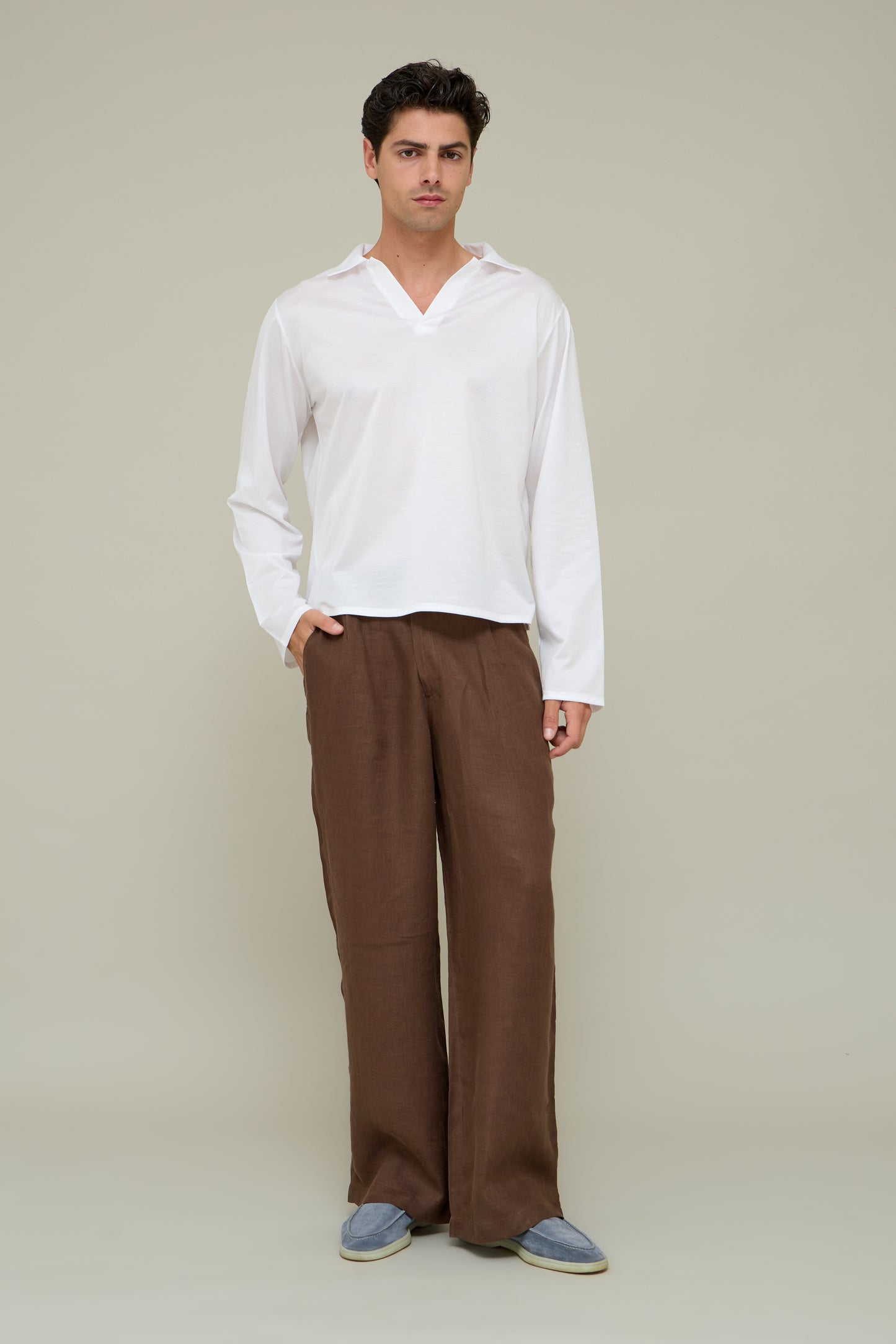 Soffio Polo Longsleeve - White