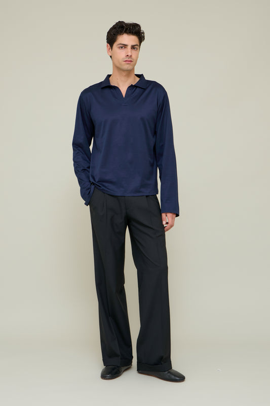 Soffio Polo Longsleeve - Navy blue