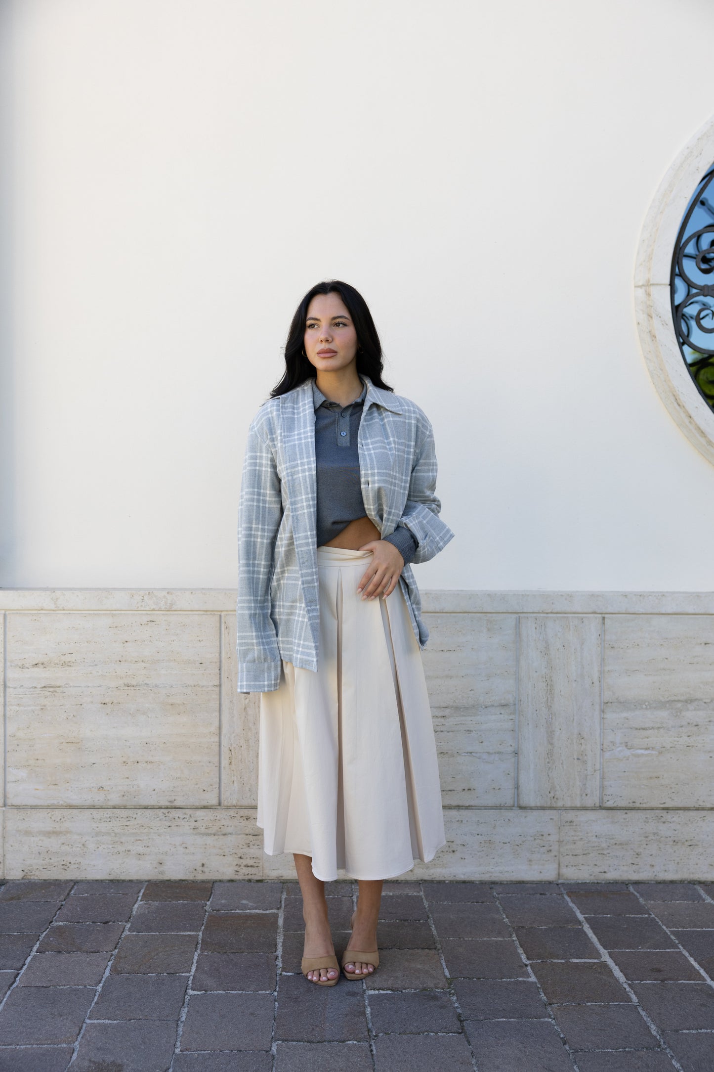 OVERSHIRT CLEAR GREY PLAID