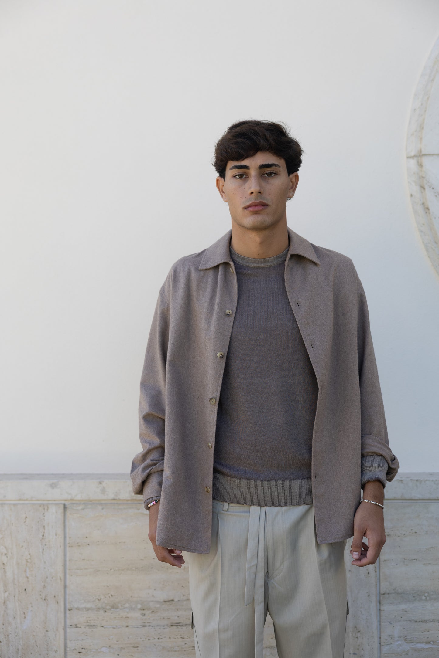 OVERSHIRT GREIGE CAMEL