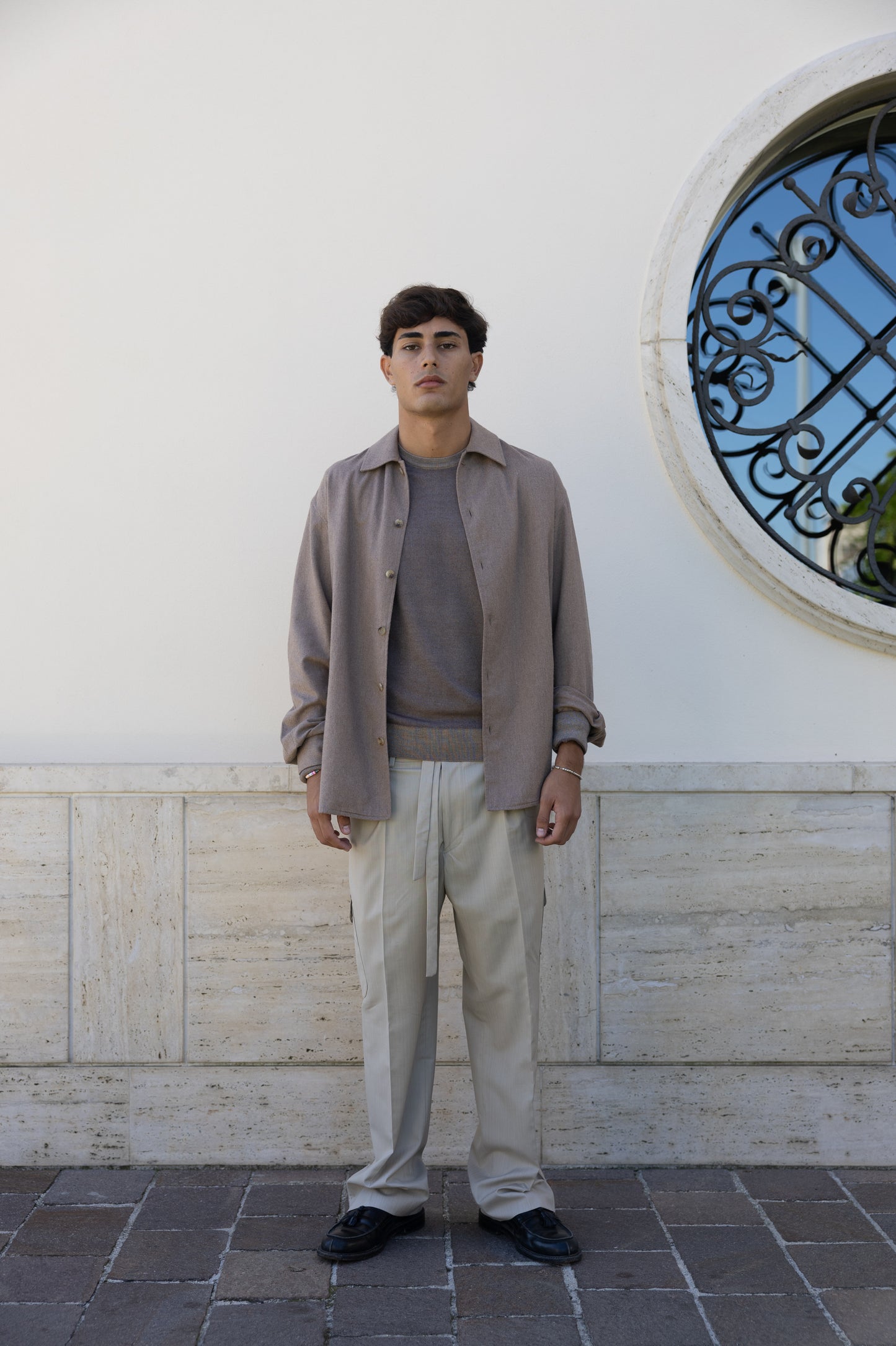 OVERSHIRT GREIGE CAMEL
