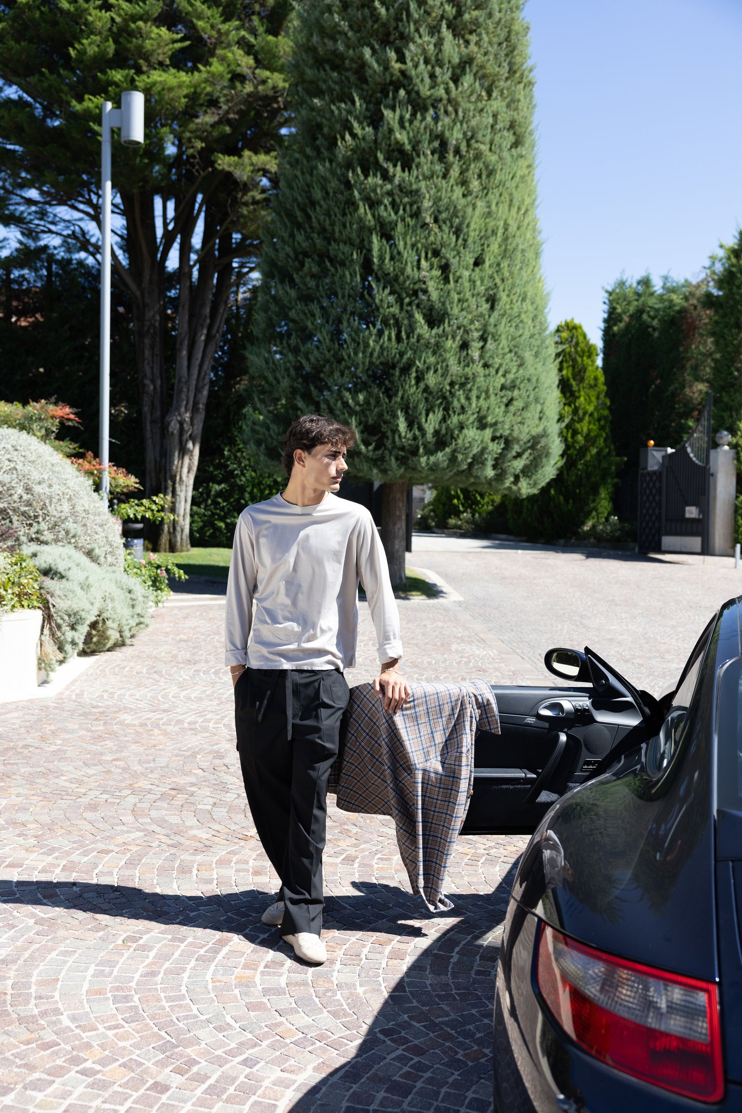 FORMAL CARGO TROUSERS ELEGANT BLACK