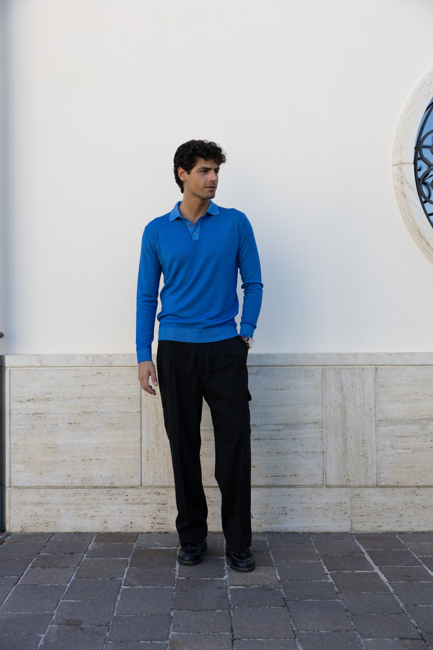 FORMAL CARGO TROUSERS ELEGANT BLACK