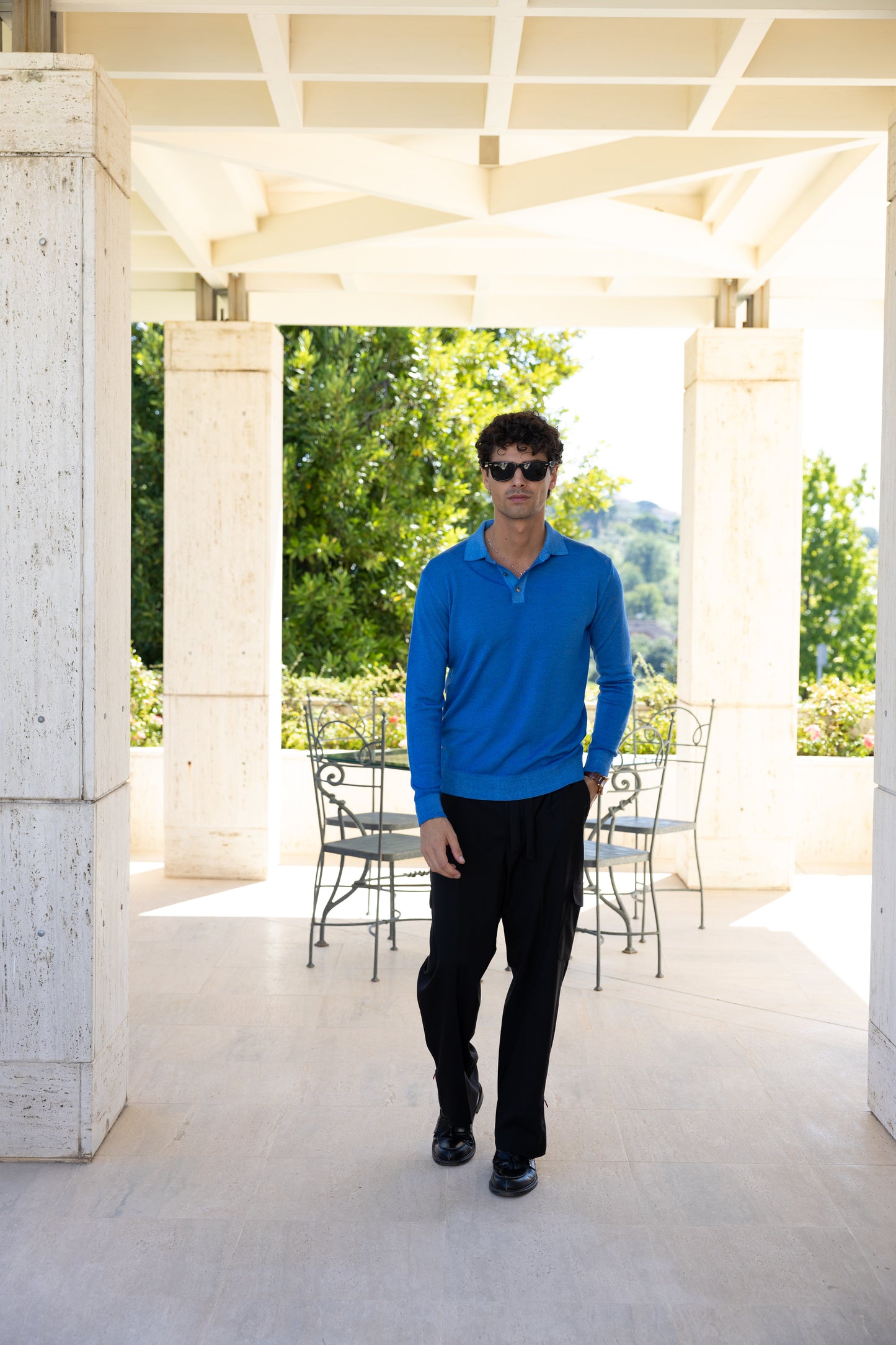 FORMAL CARGO TROUSERS ELEGANT BLACK