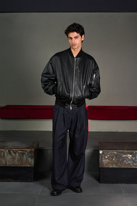 Clubber Leather Bomber