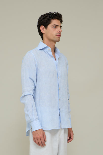 Italiano Linen Shirt - Sky Blue