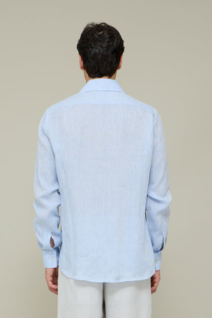 Italiano Linen Shirt - Sky Blue