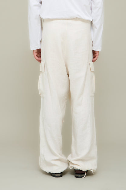 Linen Parachute Cargo - Cream White