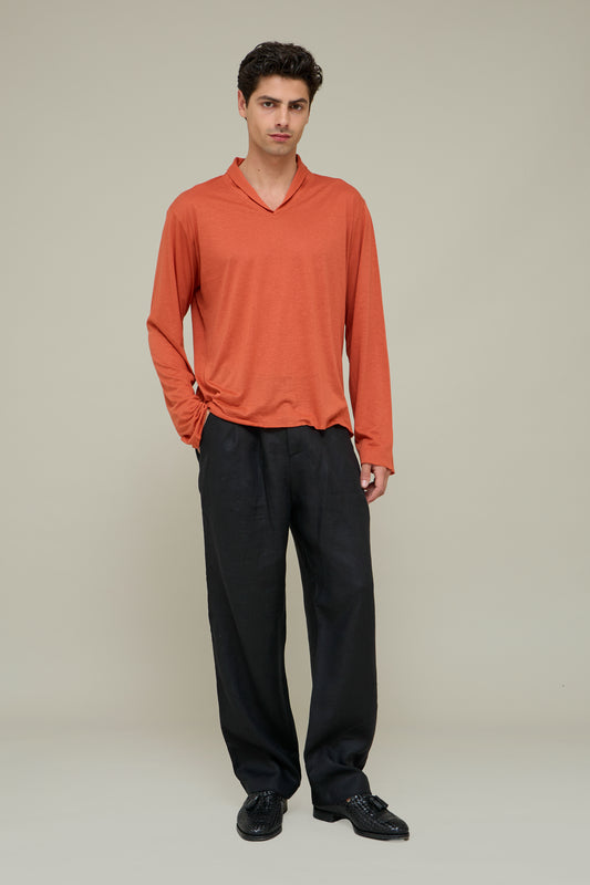 Scialle Silk Longsleeve - Albicocca Bruciata
