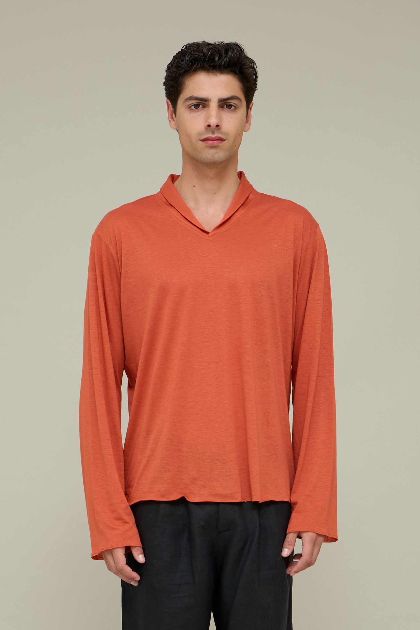 Scialle Silk Longsleeve - Albicocca Bruciata