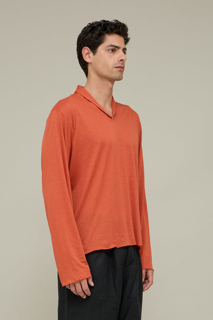 Scialle Silk Longsleeve - Albicocca Bruciata