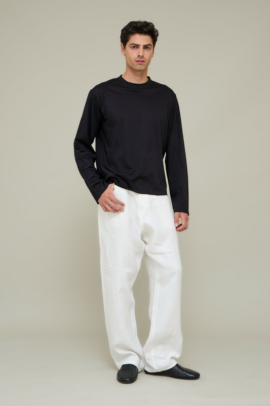 Premium Linen Jeans - Dirty White