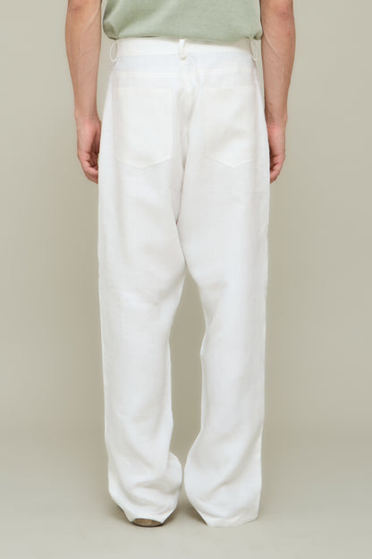 Premium Linen Jeans - Dirty White
