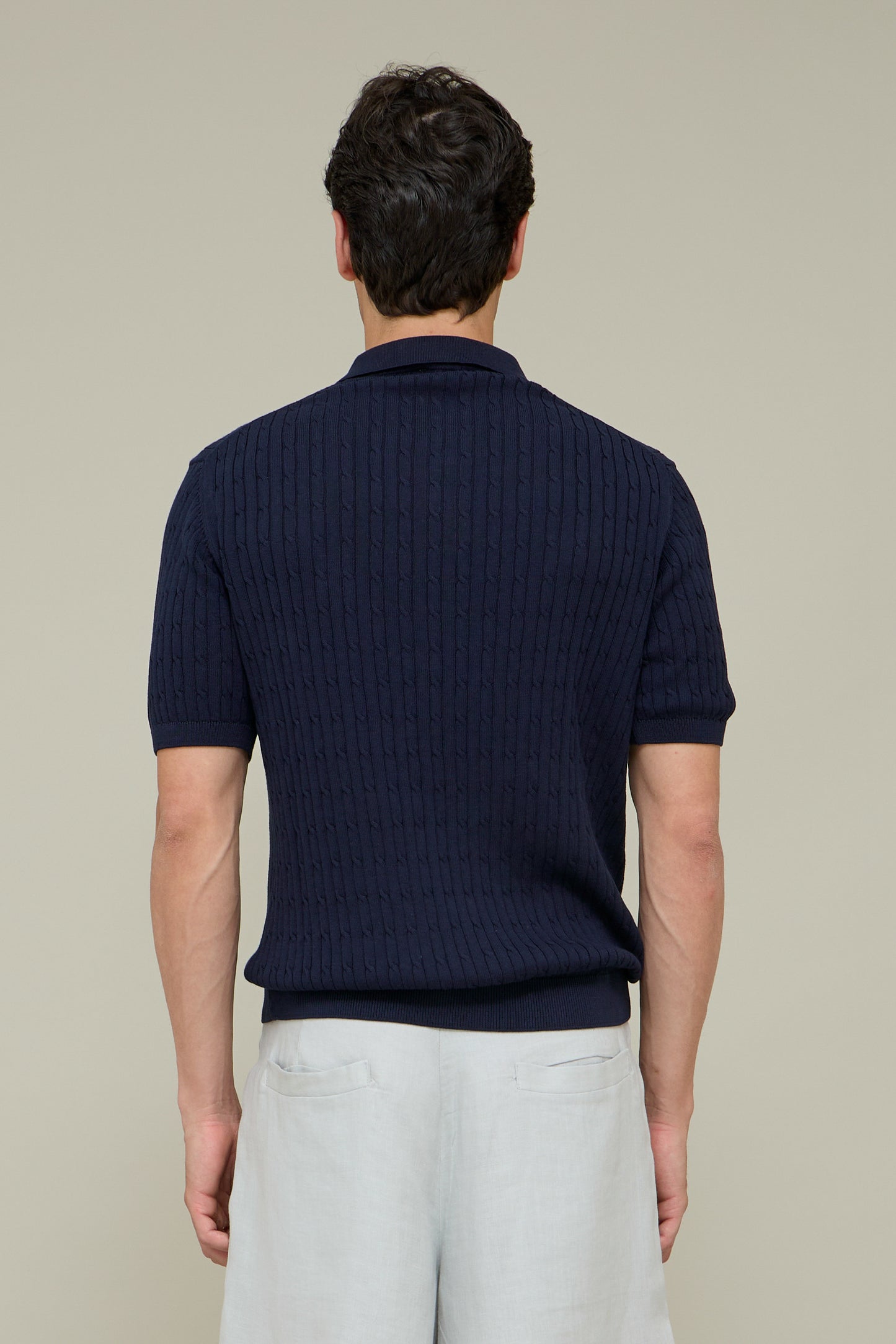 La Treccia Polo -Blue Navy