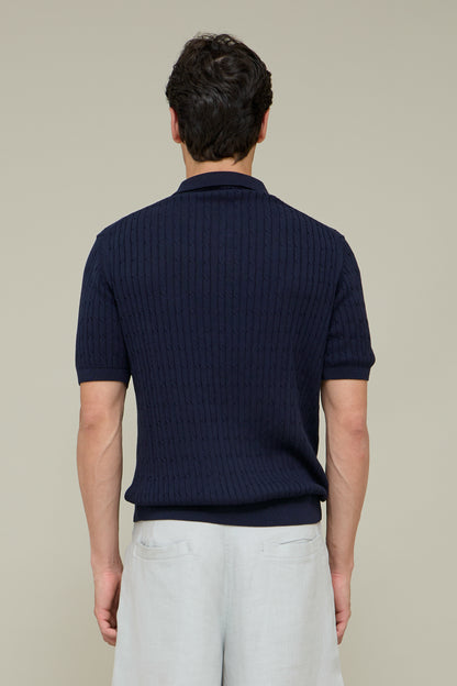 La Treccia Polo -Blue Navy