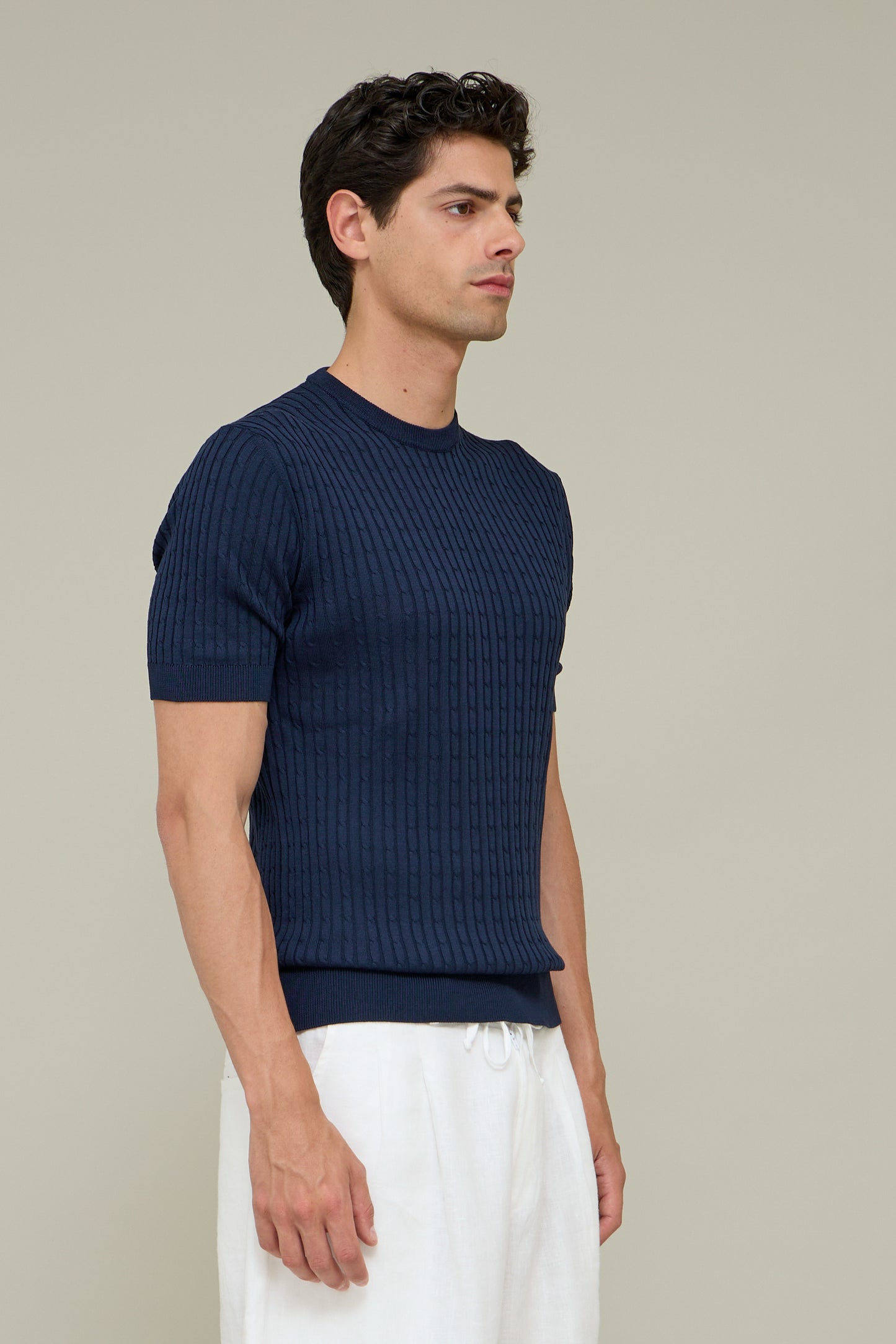 La Treccia Tee - Blue Navy
