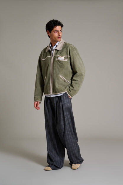 The Salvia Suede Jacket