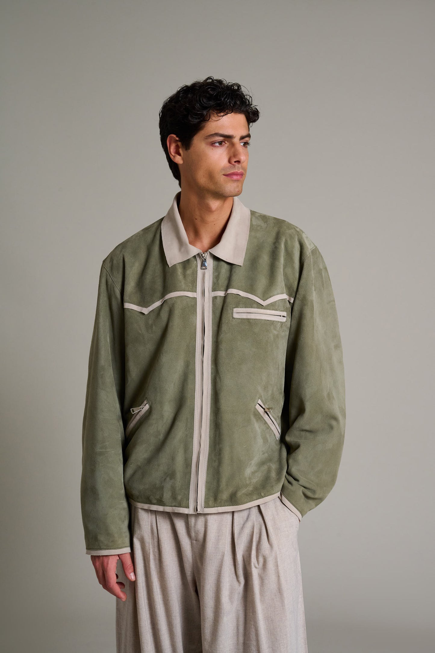 The Salvia Suede Jacket