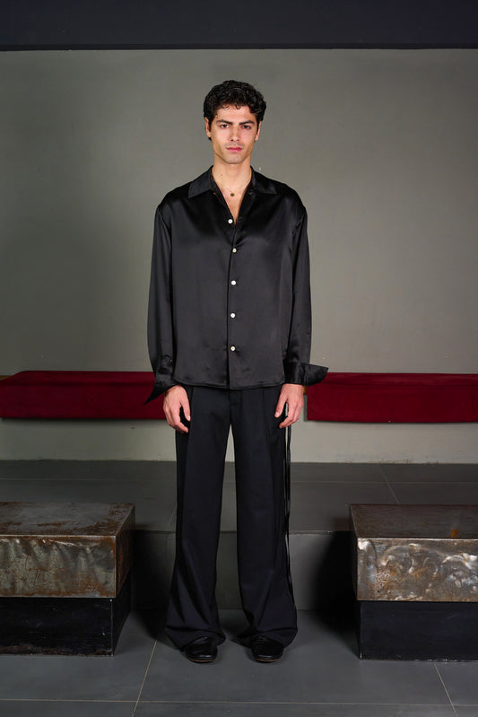 Black Straight Trousers