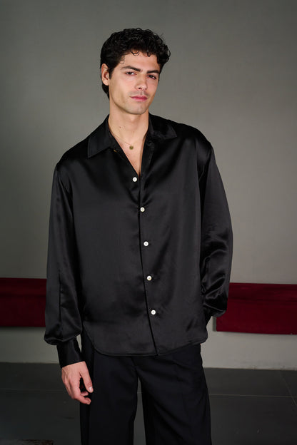 Black Silk Shirt