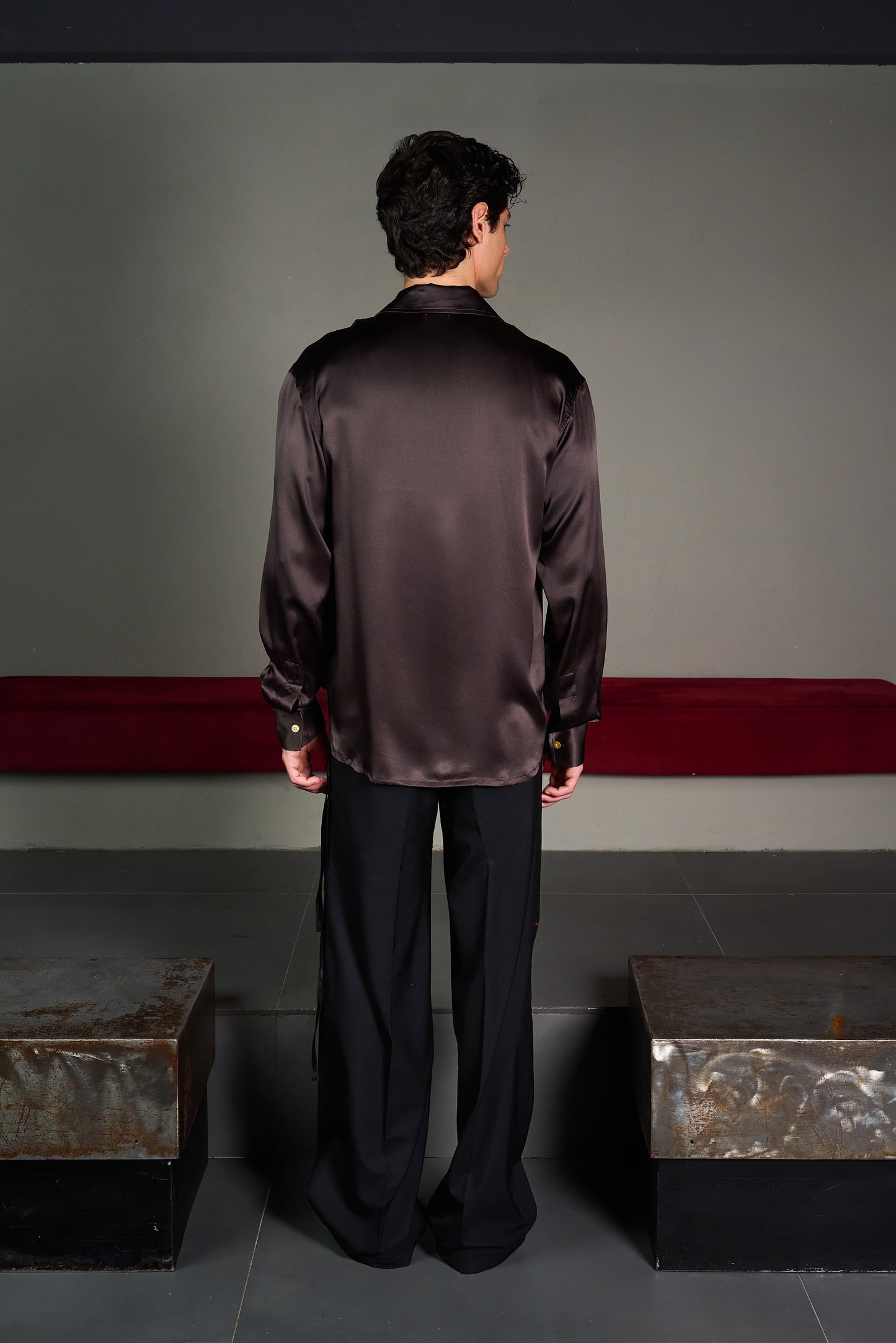 Brown Silk Shirt