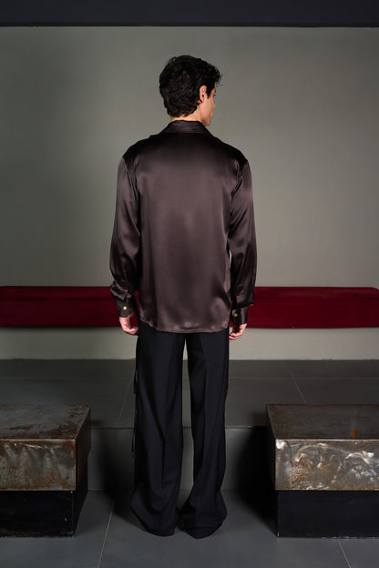 Brown Silk Shirt