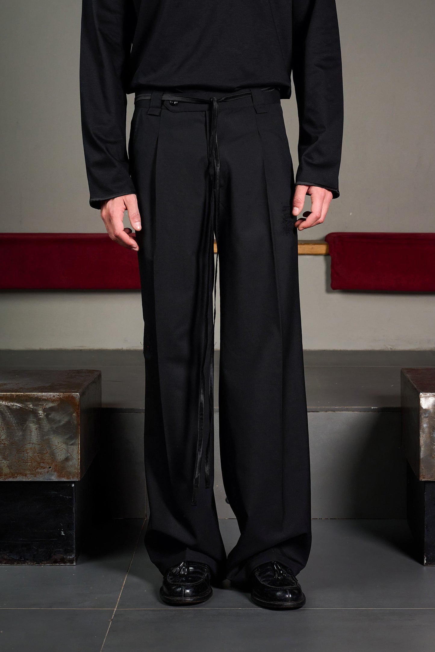 Black Straight Trousers