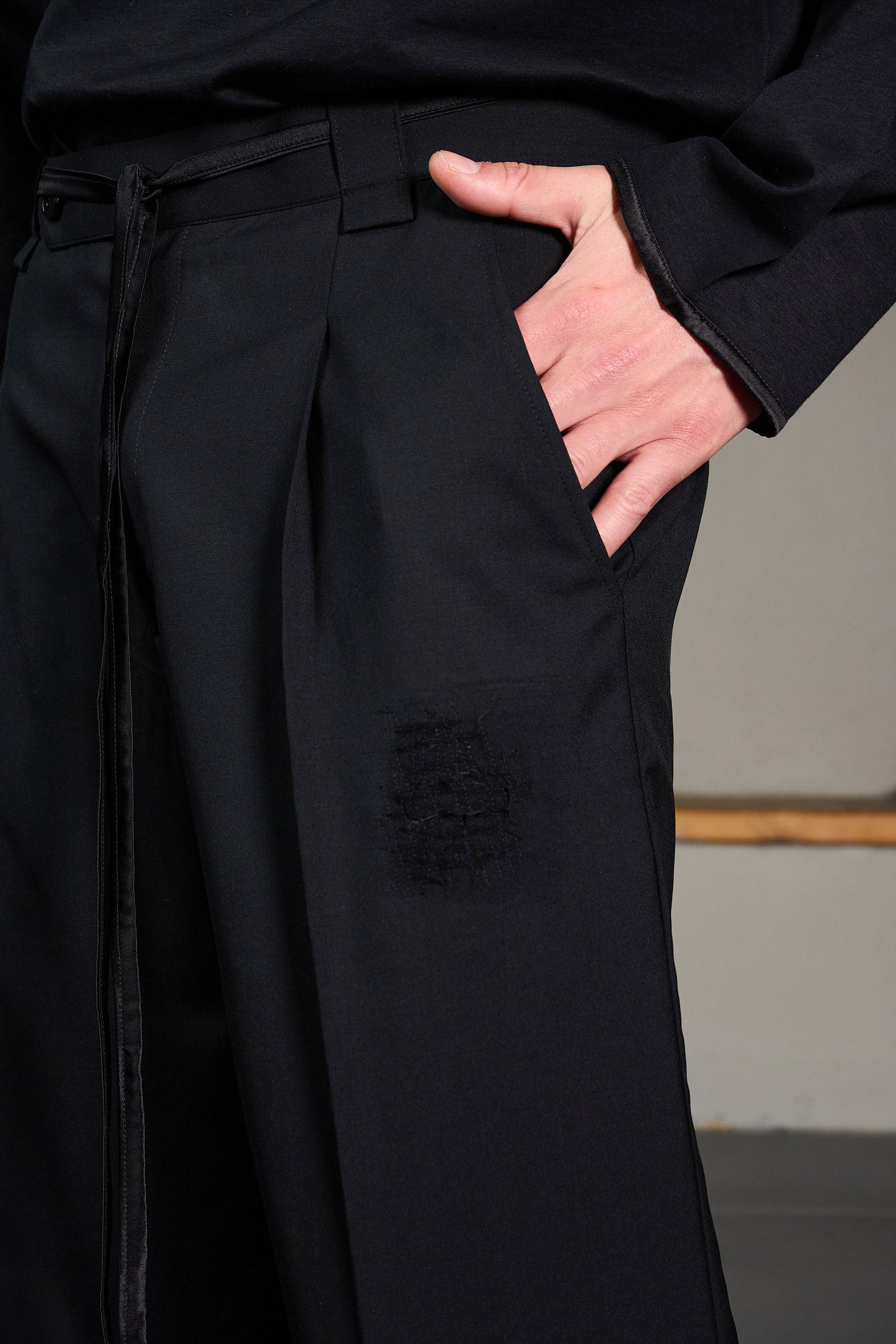 Black Straight Trousers