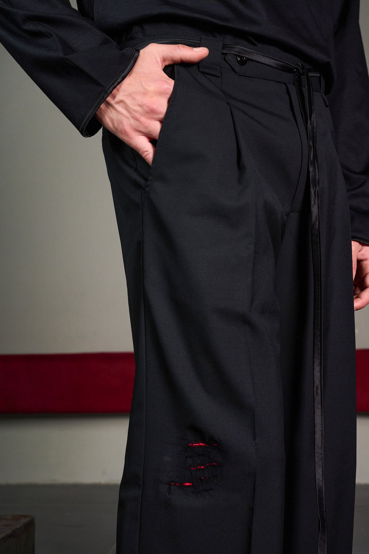 Black Straight Trousers