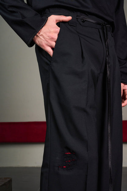 Black Straight Trousers