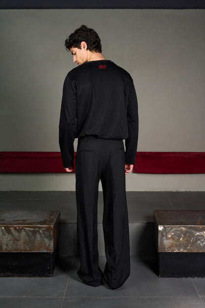 Black Straight Trousers