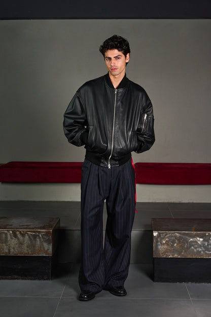 Extra Wide Pinstripe Trousers