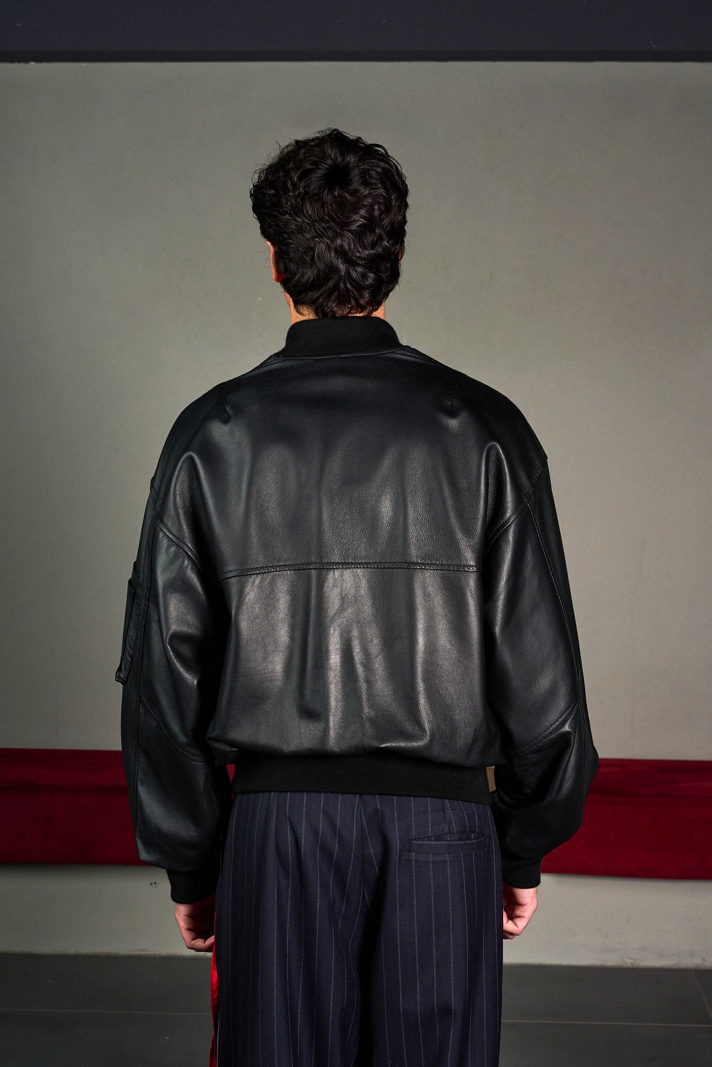 Clubber Leather Bomber