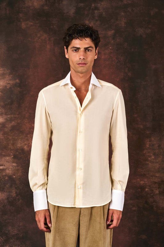 Vintage Contrast Shirt – Butter