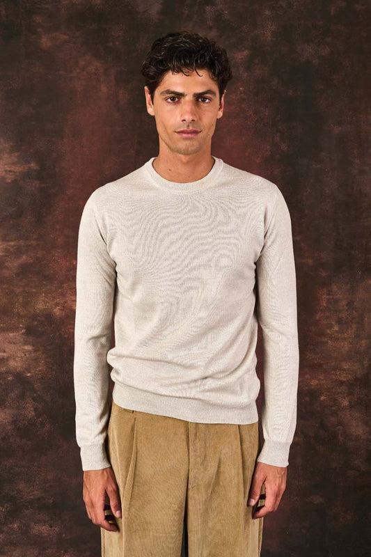 Wool Sweater – Grey Melange