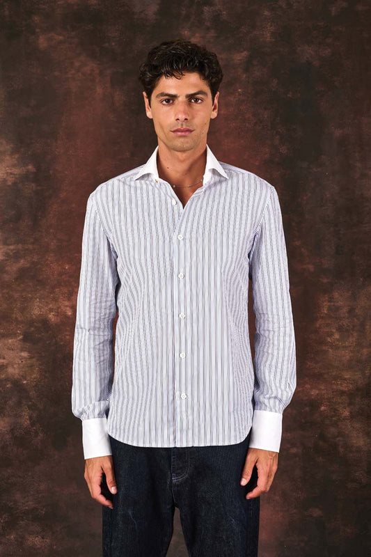 Gentleman Shirt – Blue Stripe