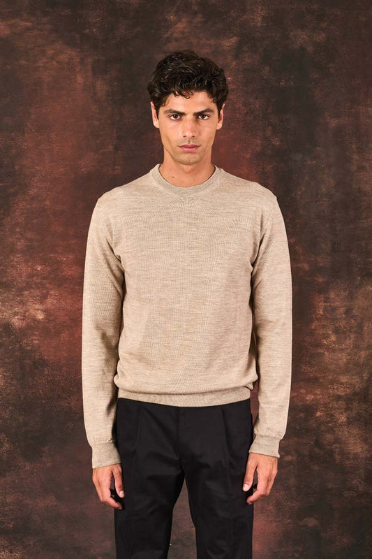 Wool Sweater – Sand Melange