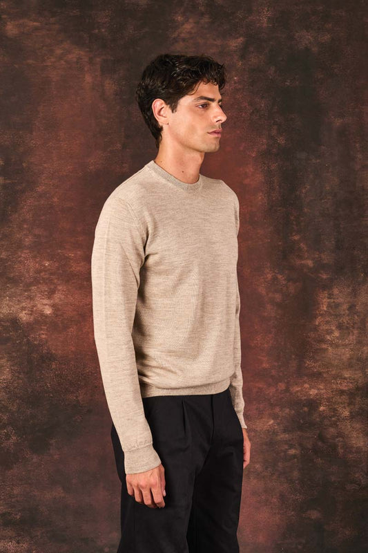 Wool Sweater – Sand Melange