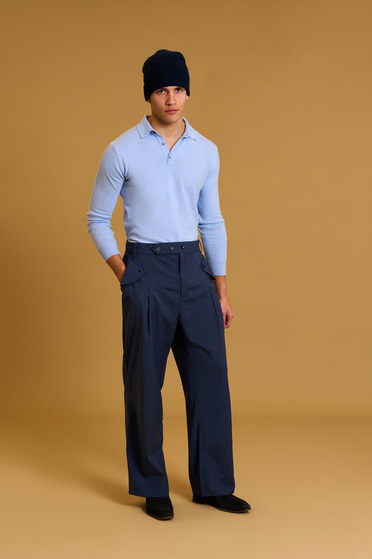 Azzurro Cashmere Polo