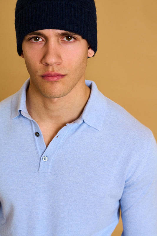 Azzurro Cashmere Polo