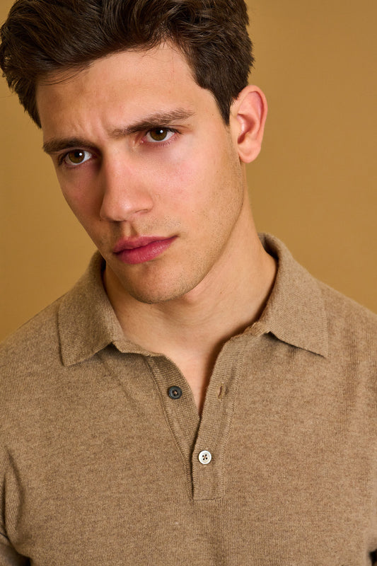 Sand Cashmere Polo