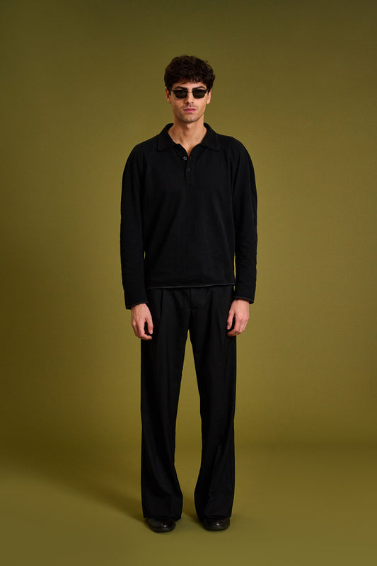 The Black Silk Polo