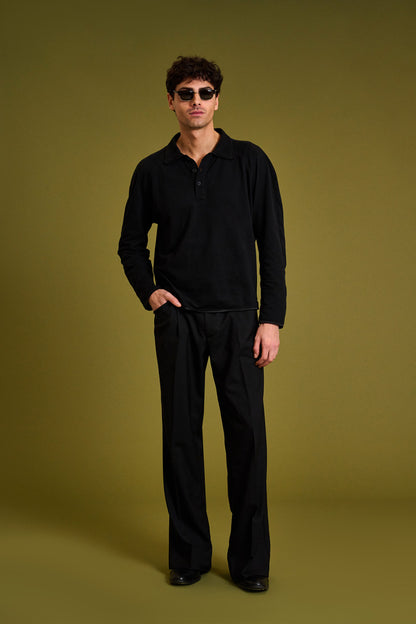 Black Bootcut Trousers